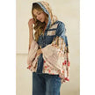 Oli&Hali Tiered Ruffle Hooded Denim Lace Top