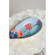 Artistic Blue Floral Asymmetrical Iron Bowl - POL