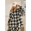 Oli&Hali Frayed Checkered Button Down Top