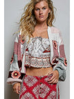 Patchwork Chenille Knit Crochet Cardigan - POL
