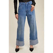 Listicle Cuffed Wide Leg Denim