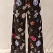 Party Collage Satin Pants - Jade By Jane