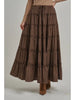 Mini Checkered Tiered Maxi Skirt - BON