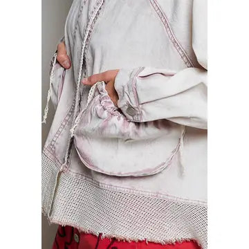 Pink Marble Patch Pockets Jacket - POL