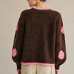 Retro Dot Fuzzy Sweater - Jade By Jane