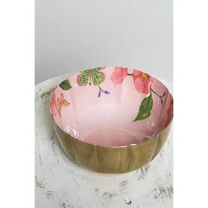 Butterfly Garden Glazed Ceramic Bowl - POL