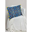 Botanical Pom-Pom Accent Denim Cushion - POL