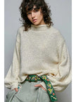 Cream Rolling Edge Sweater - POL