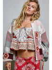 Patchwork Chenille Knit Crochet Cardigan - POL