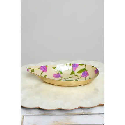 Artistic Sage Floral Sculptural Iron Bowl - POL