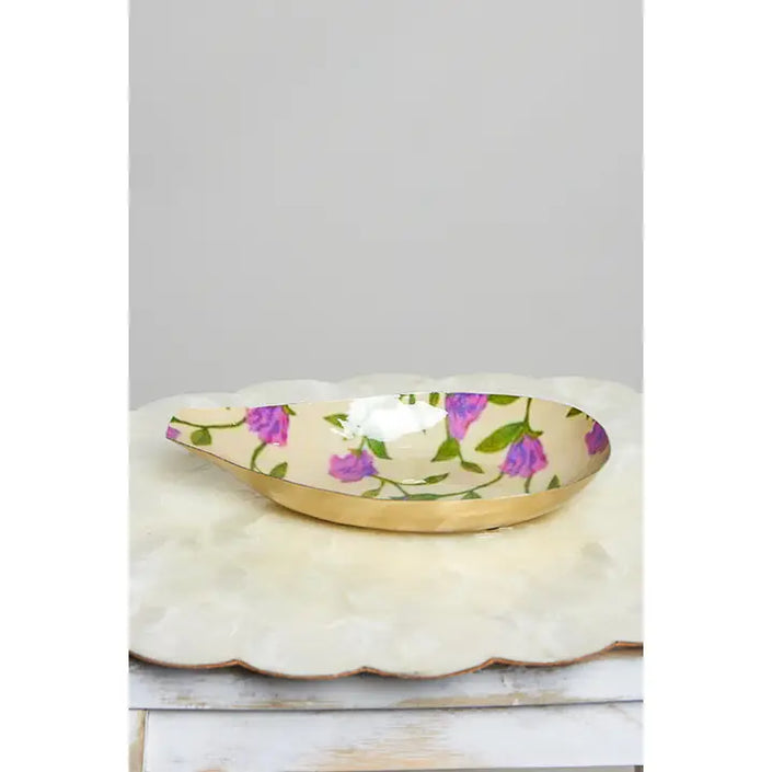 Artistic Sage Floral Sculptural Iron Bowl - POL