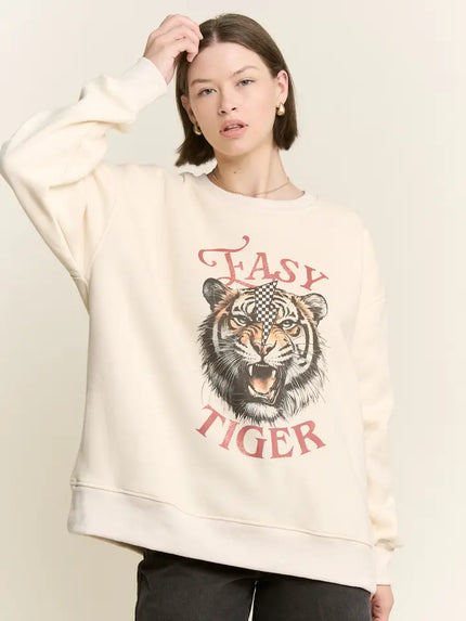 Easy Tiger Graphic Sweatshirt - Jade By Jane