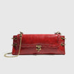 Vintage Square Red Shoulder Bag w/Chain Strap