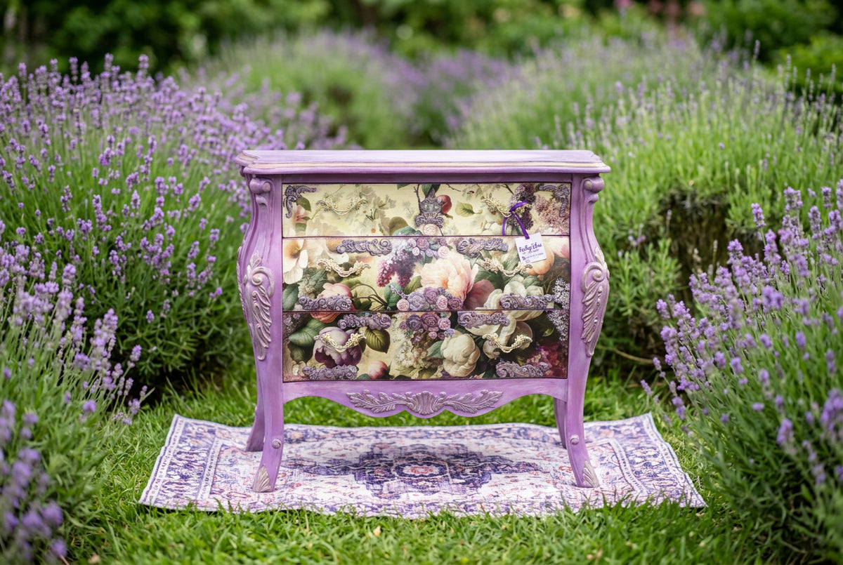 Romantic Amethyst Floral Bombe Chest