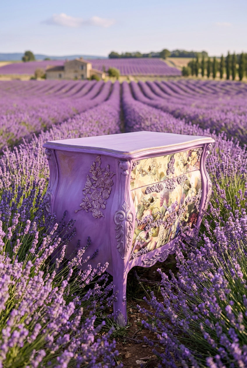 Romantic Amethyst Floral Bombe Chest