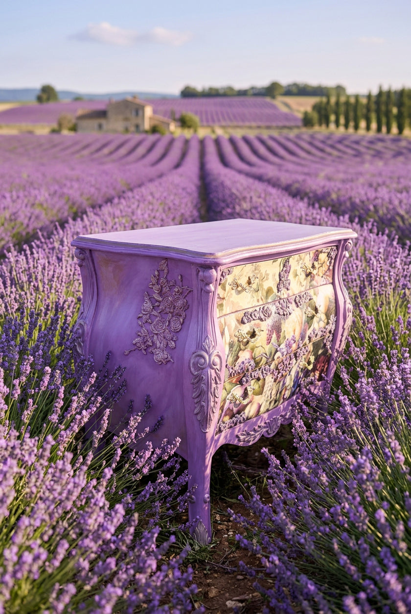 Romantic Amethyst Floral Bombe Chest
