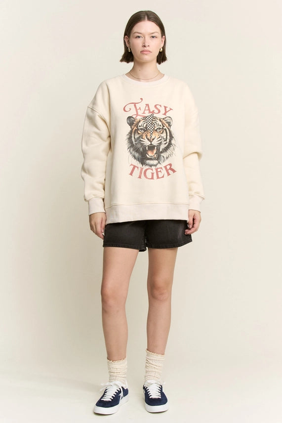 Easy Tiger Graphic Sweatshirt - Jade By Jane