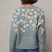 Daisy Embossed 3D Floral Knit Sweater - Urban Daizy