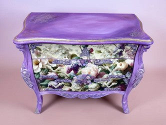 Romantic Amethyst Floral Bombe Chest