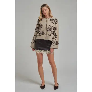 Chocolate Satin Mini Skirt w/Shorts Lining - BON