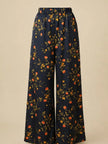 Pumpkin Blossom Print Wide Leg Pants - Jade By Jane