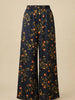 Pumpkin Blossom Print Wide Leg Pants - Jade By Jane