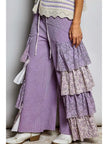 Vintage Lace Ruffle Lilac Pants - POL
