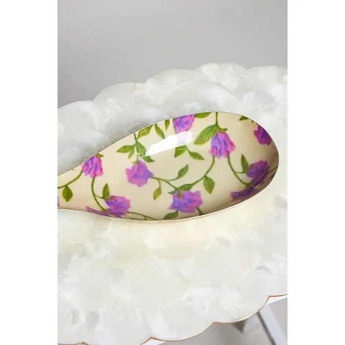Artistic Sage Floral Sculptural Iron Bowl - POL