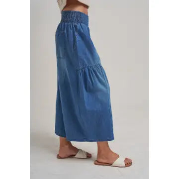 Wide Flared Leg Boho Western Denim - BON