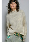 Cream Rolling Edge Sweater - POL